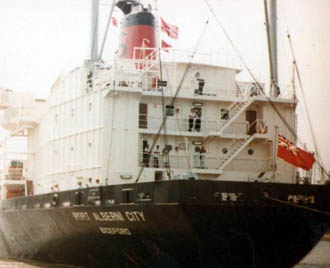 Stern view of vessel