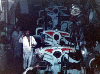 View of top of engine room