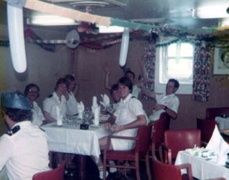 Christmas dinner in dining room