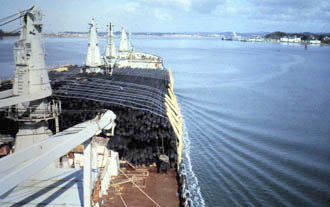 Arriving Coos Bay after cargo shifted