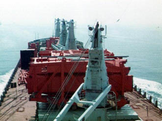 Underway with deck cargo