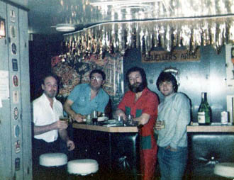 Four officers in the bar