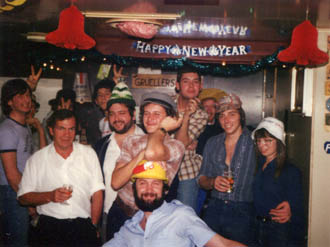 New Year celebrations in the bar