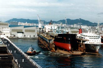 Prince Ruoert City in floating drydock