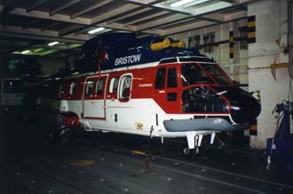 View of helicopter in hold