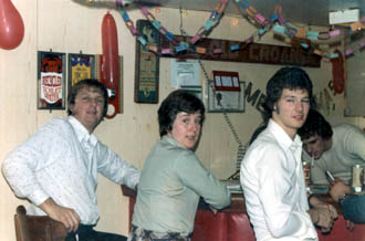 Three officers in the bar