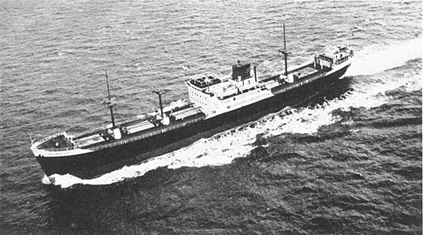 Victoria City at sea.