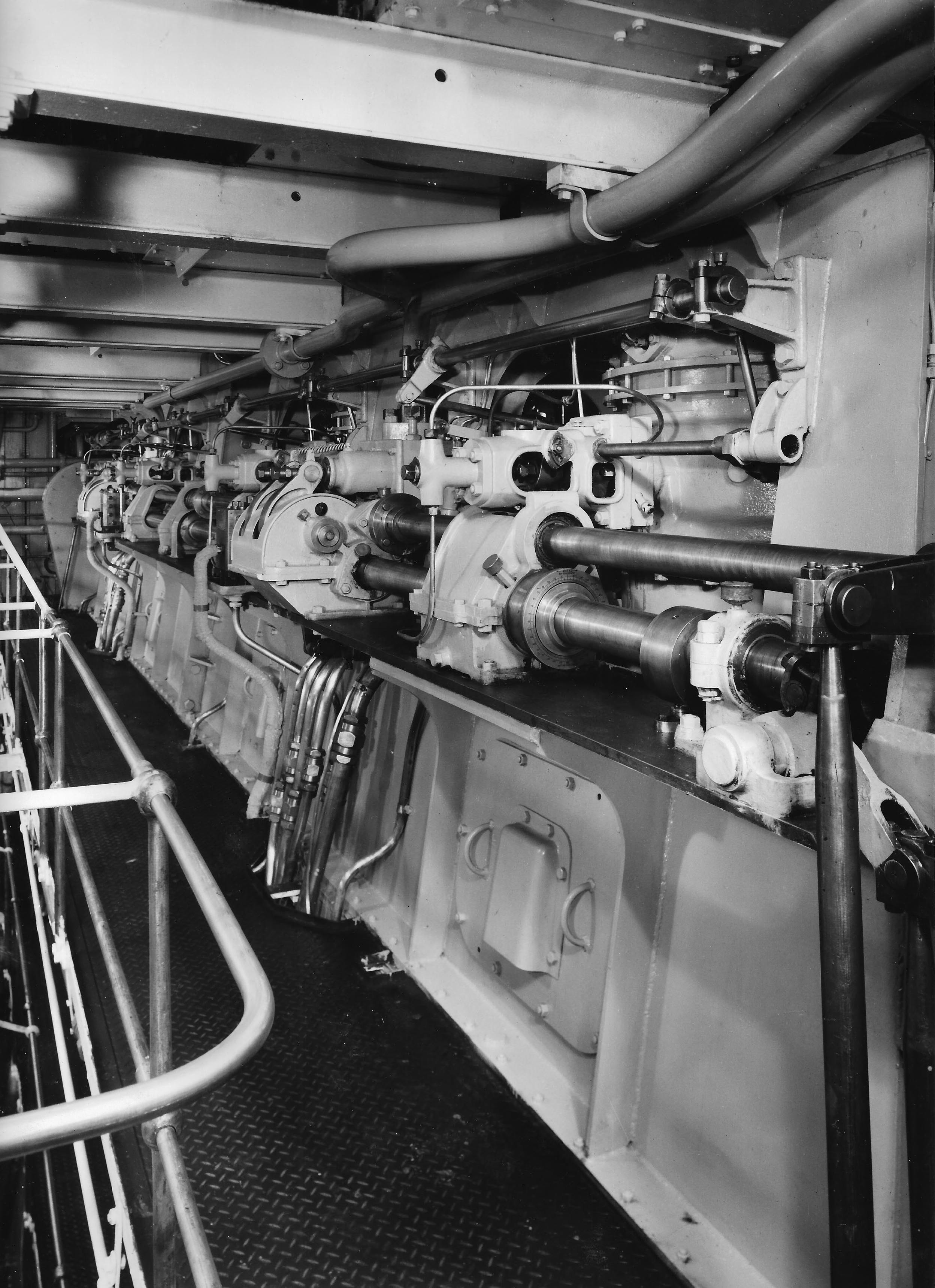 View of oil and water coolers