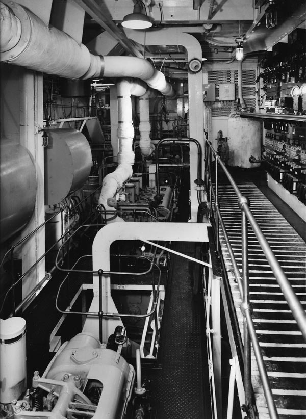 View of oil and water coolers