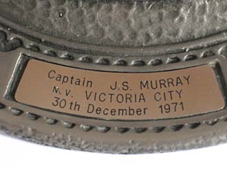 Close up of engraving