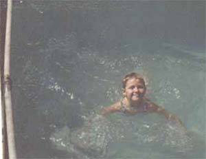 Fiona Murray learning to swim