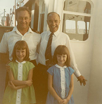 John Cann, Syd Leadbetter, and John's 2 daughters