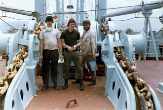 Three cadets working